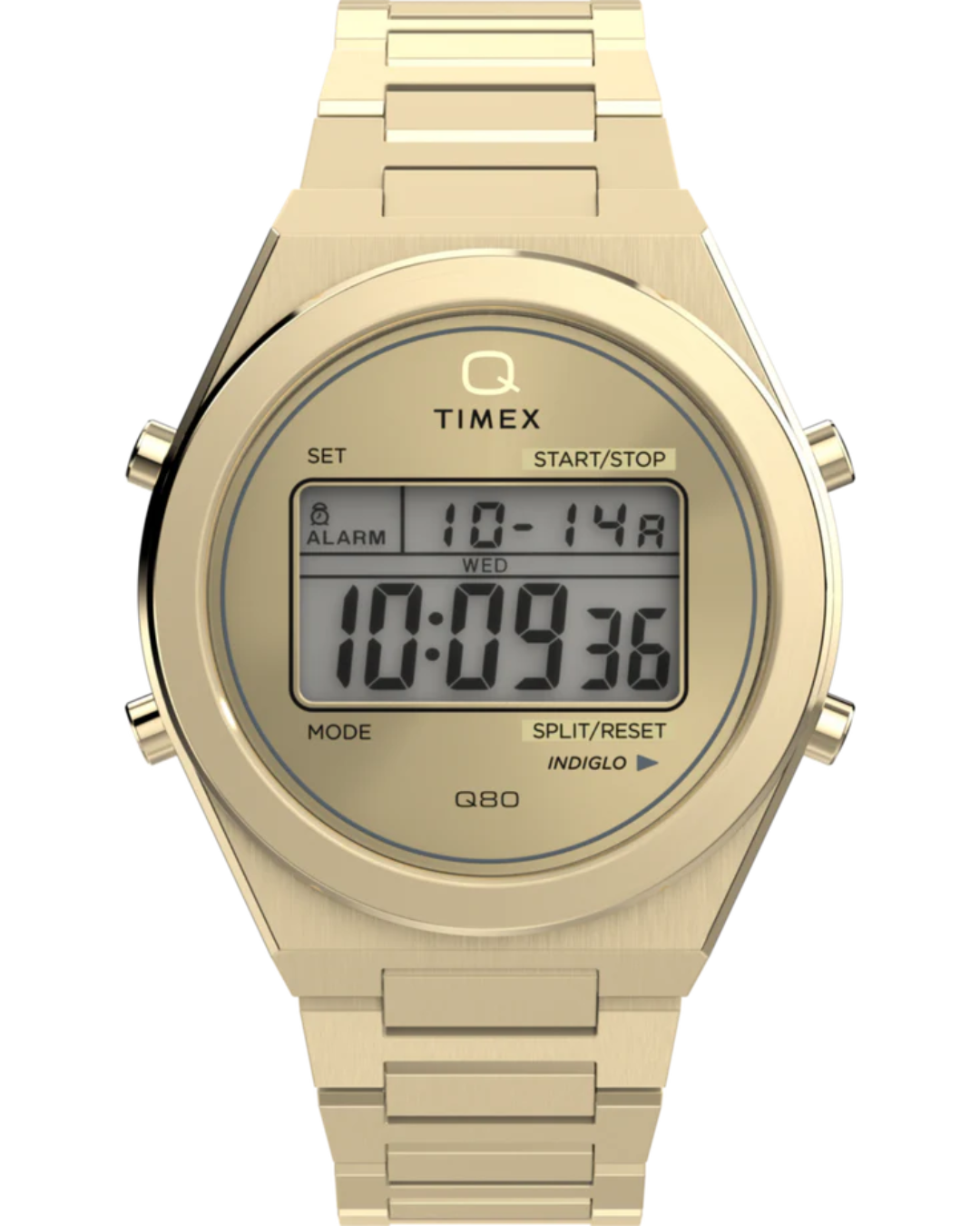Q Timex Q80 Continental Gold Digital Watch