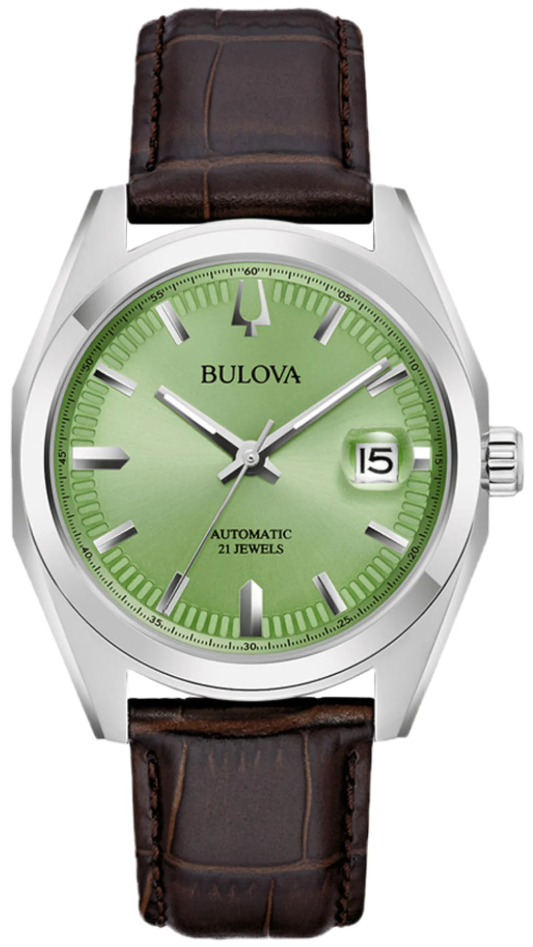 Bulova Surveyor 97B216 on a brown leather strap
