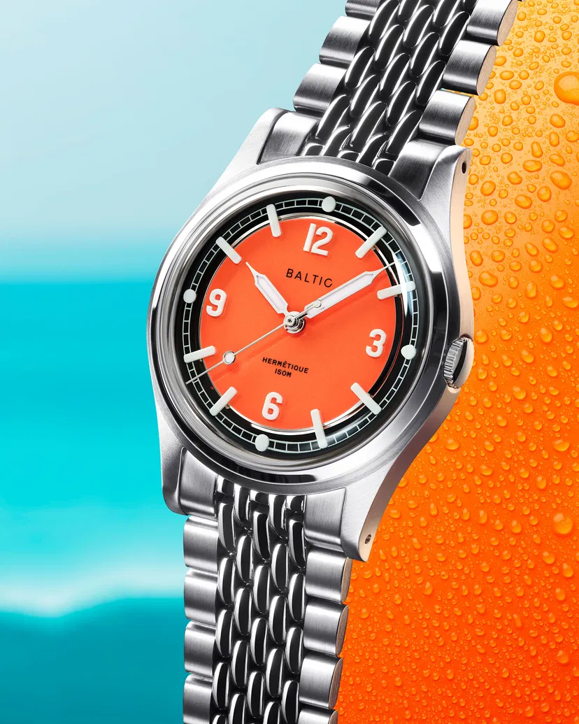 Baltic Hermétique Summer orange on bracelet