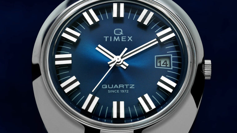 Q Timex® 1972 Time Machine Reissue 39mm Stainless Steel Bracelet Watch