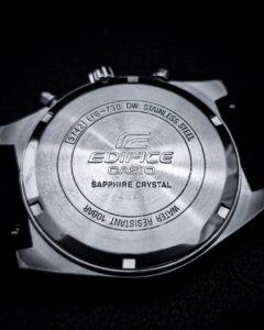 Casio Edifice Panda Chronograph EFB-730D-7AV caseback
