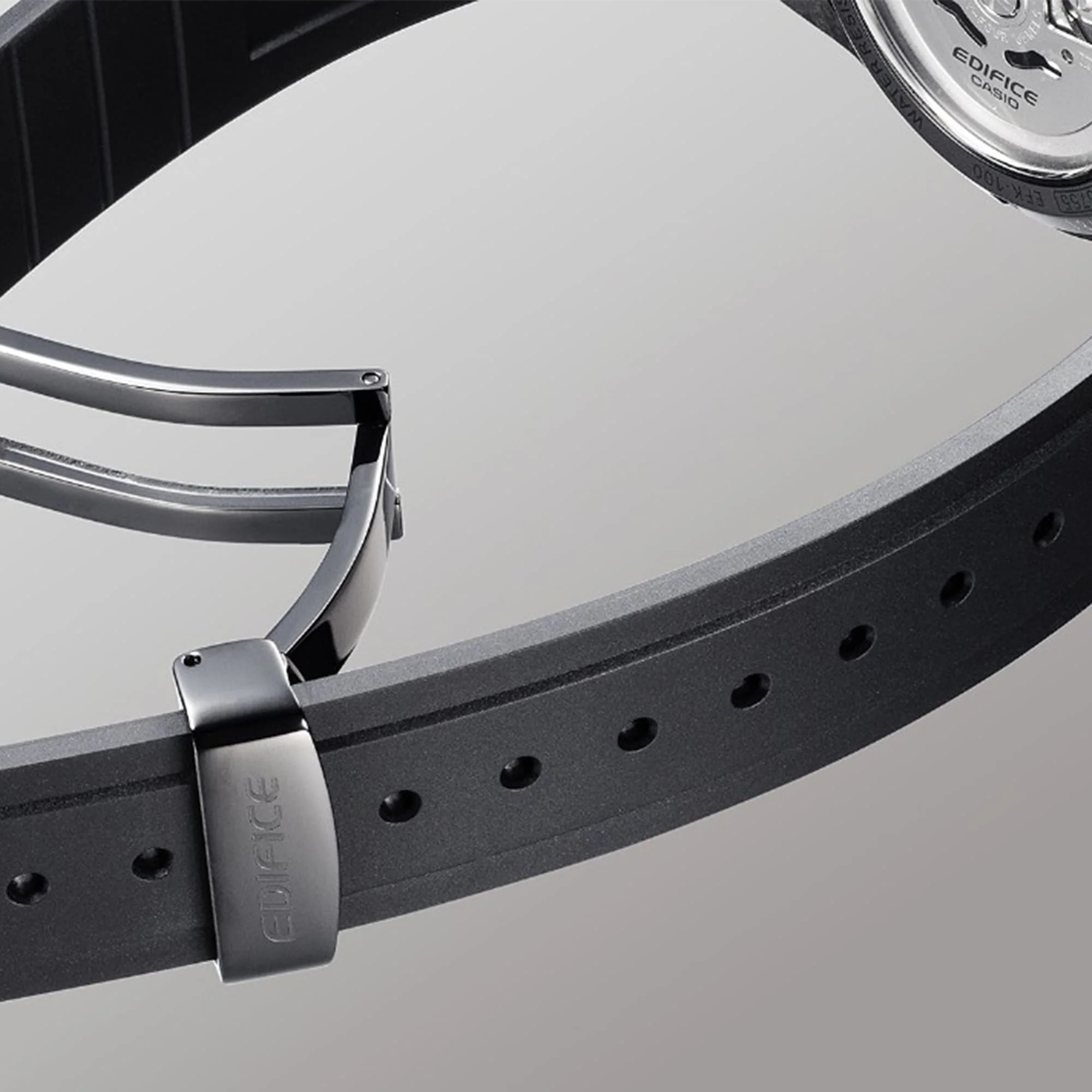 Casio Edifice Automatic EFK-100XAPB (Forged Carbon) clasp and strap