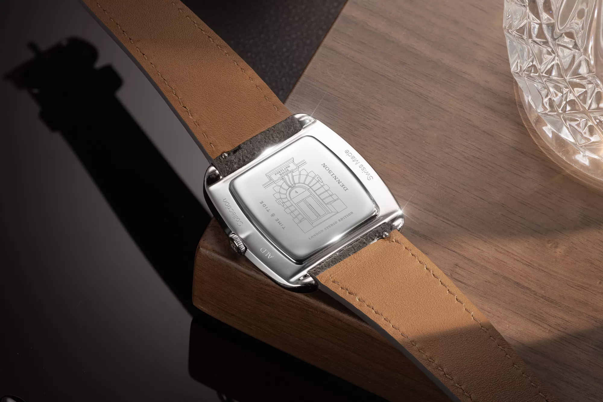 Time+Tide × Dennison “DateNight” dress watch caseback