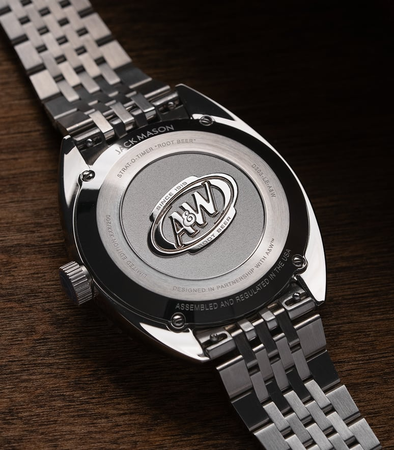 Jack Mason A&W® Root Beer Limited Edition Strat-o-timer GMT caseback