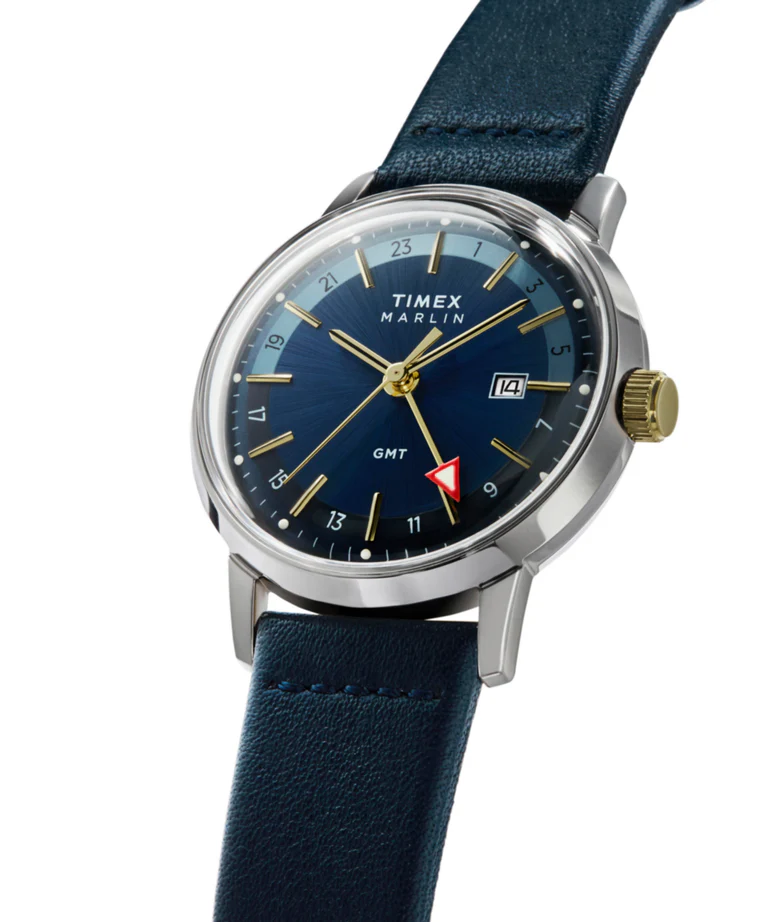 Timex Marlin Quartz GMT 40mm Stainless Steel Bracelet Watch TW2Y47900