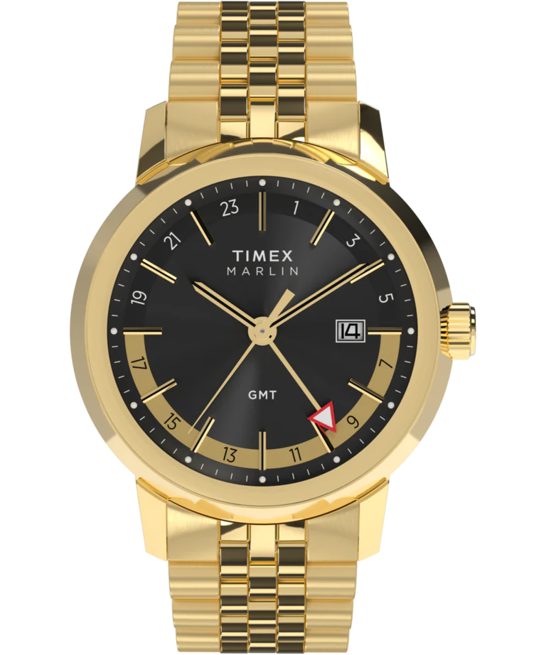 Timex Marlin Quartz GMT 40mm Stainless Steel Bracelet Watch TW2Y47700
