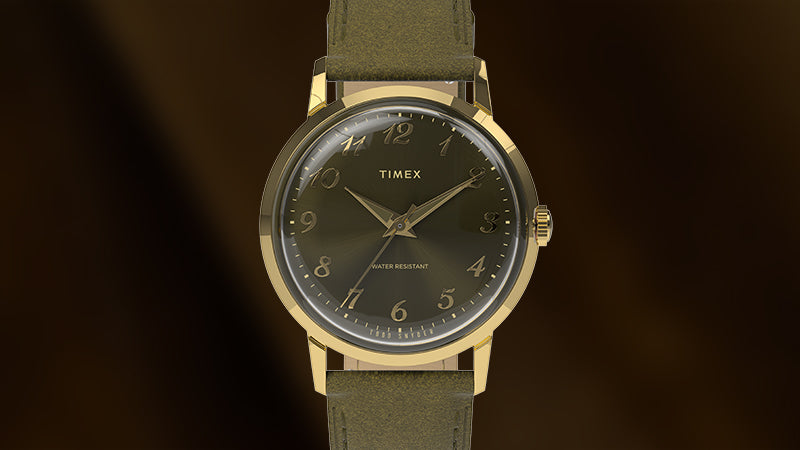 Timex x Todd Snyder 34mm Leather Strap Watch TW2Y51700