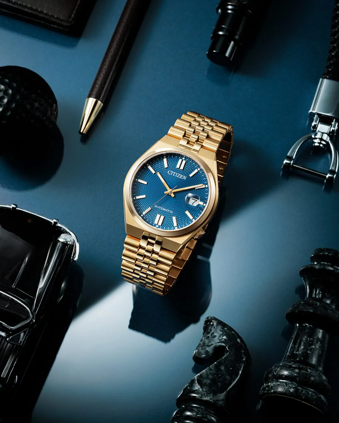 CITIZEN TSUYOSA 60 NK0023-57L (Ash Blue Dial, rose gold-tone)