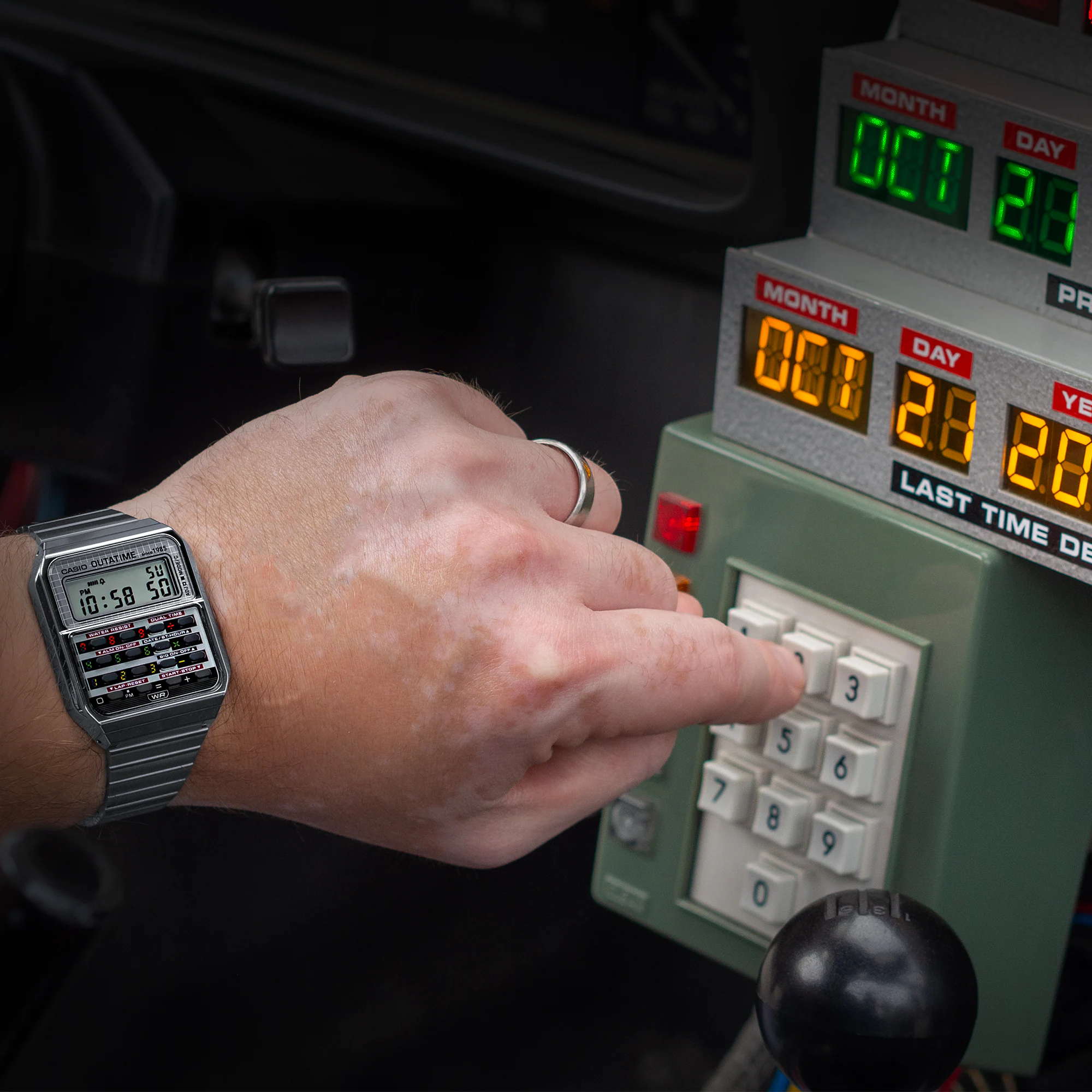 Casio Celebrates 40 Years of Back to the Future with a Retro Calculator Watch