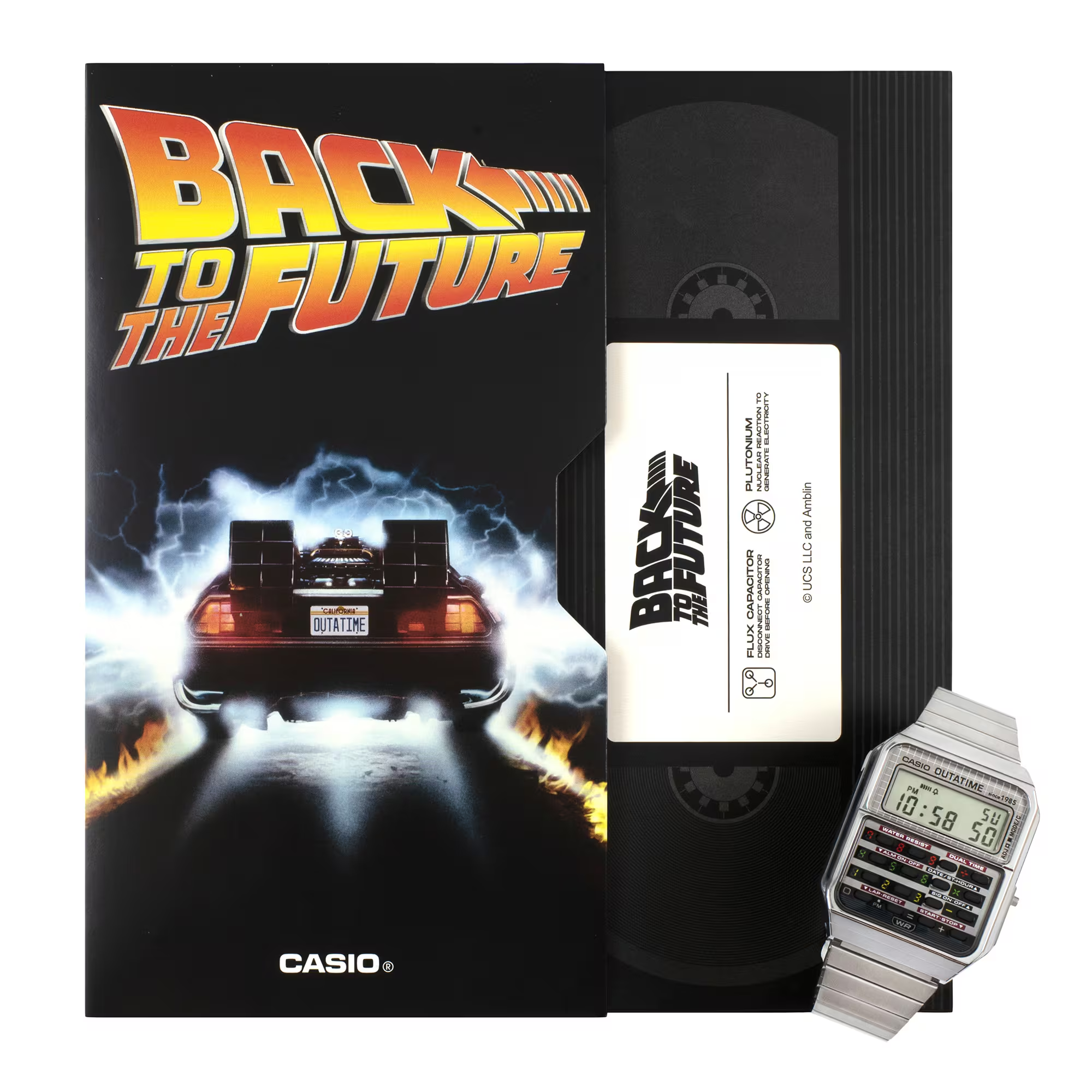 Casio Celebrates 40 Years of Back to the Future with a Retro Calculator Watch - Casio CA-500WEBF-1AER Special packaging