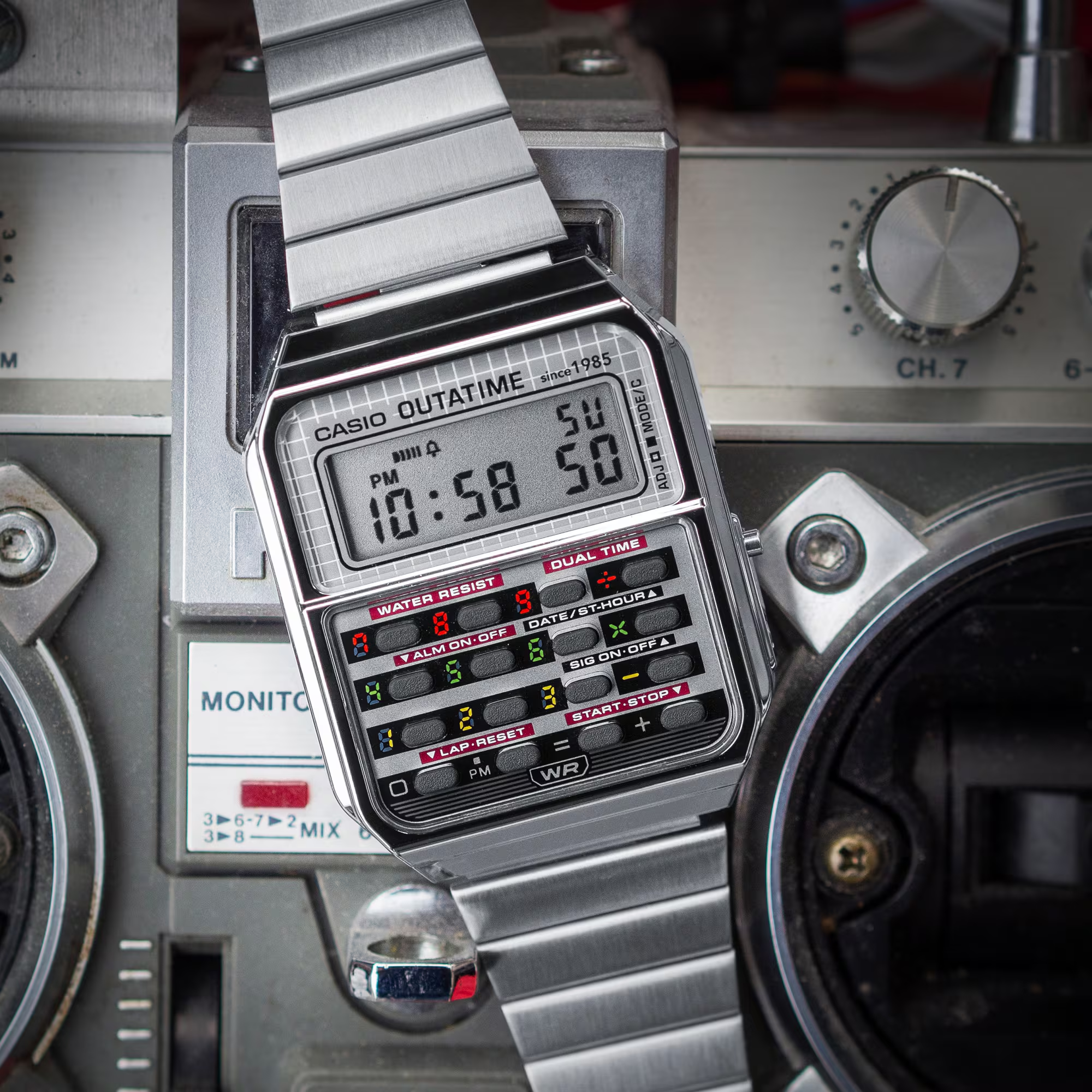 Casio x Back to the Future calculator watch