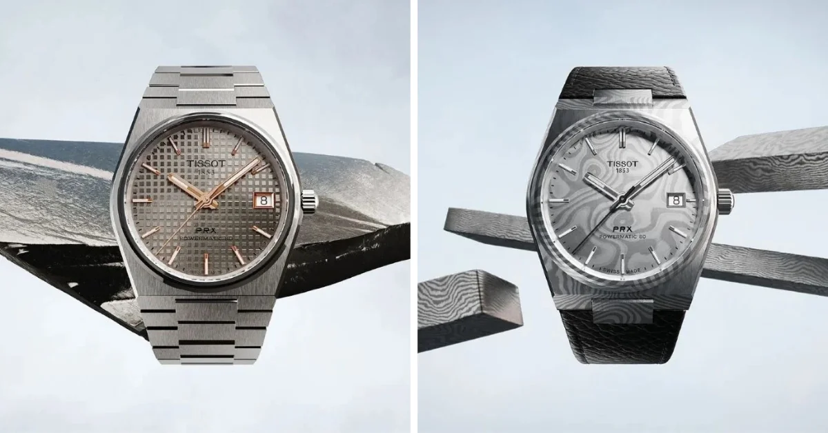 Tissot Expands the PRX Line with New 38mm Titanium and Damascus Steel Editions
