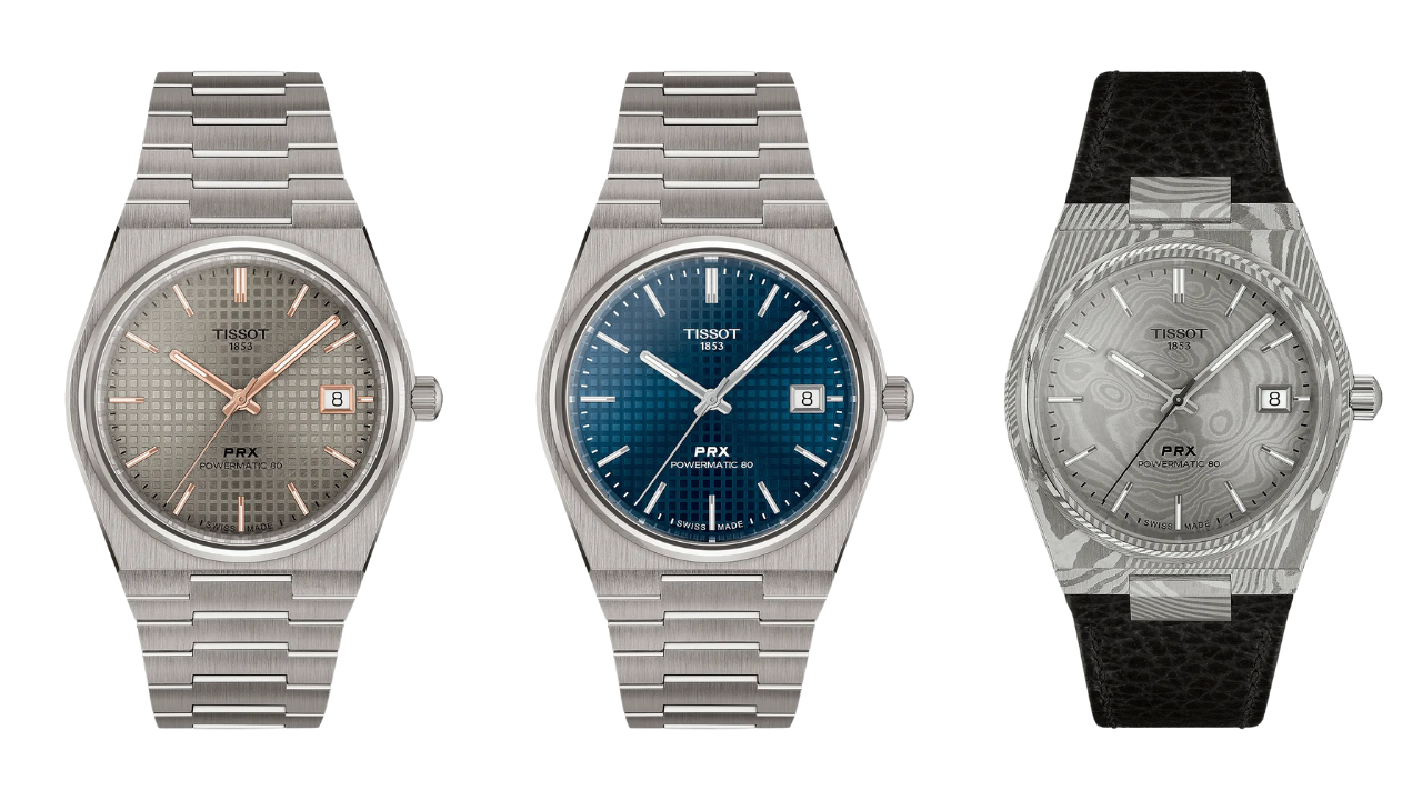 Tissot Expands the PRX Line with New 38mm Titanium and Damascus Steel Editions