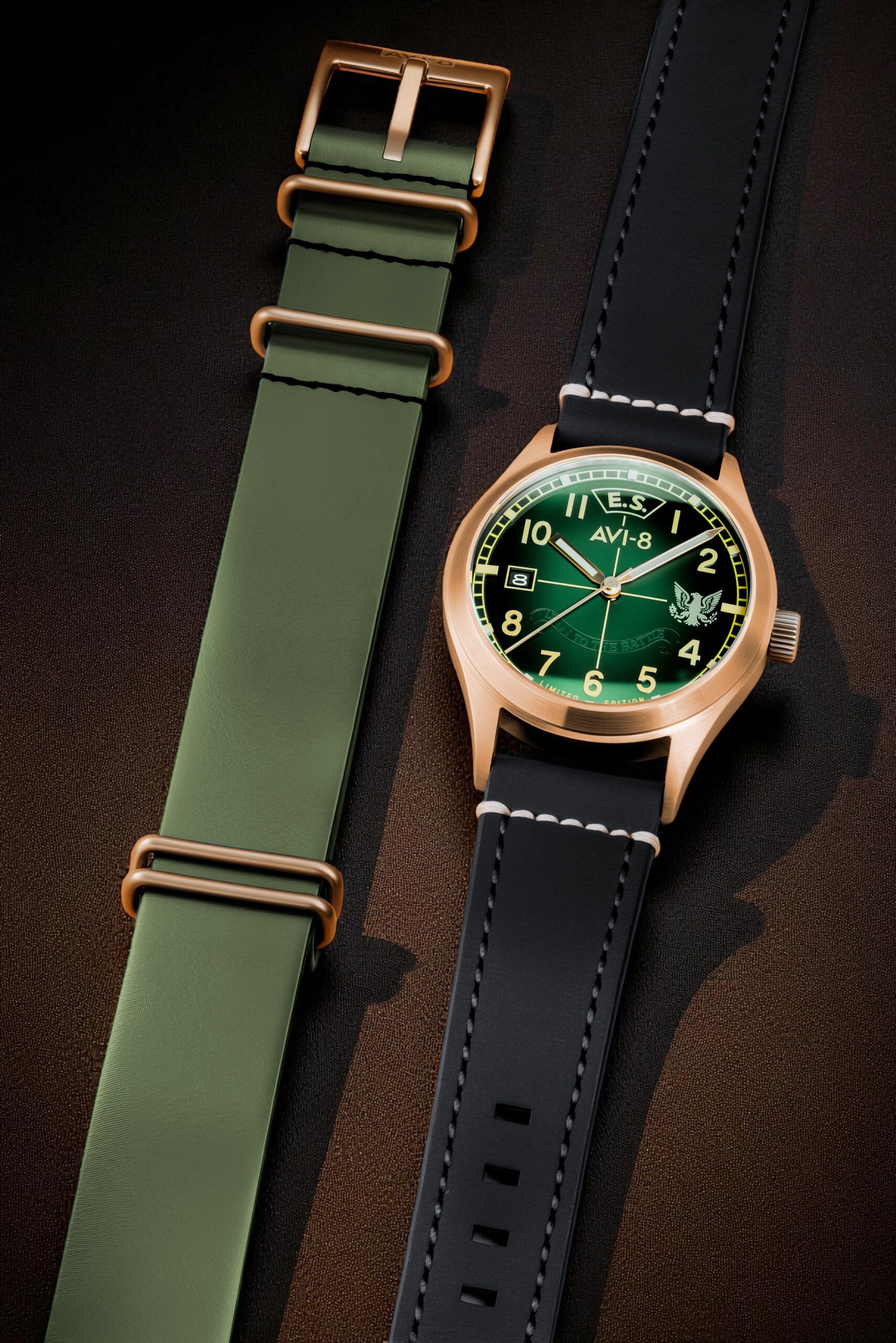 AVI-8 Introduces the Flyboy Eagle Squadron Automatic Bronze 85th Limited Edition