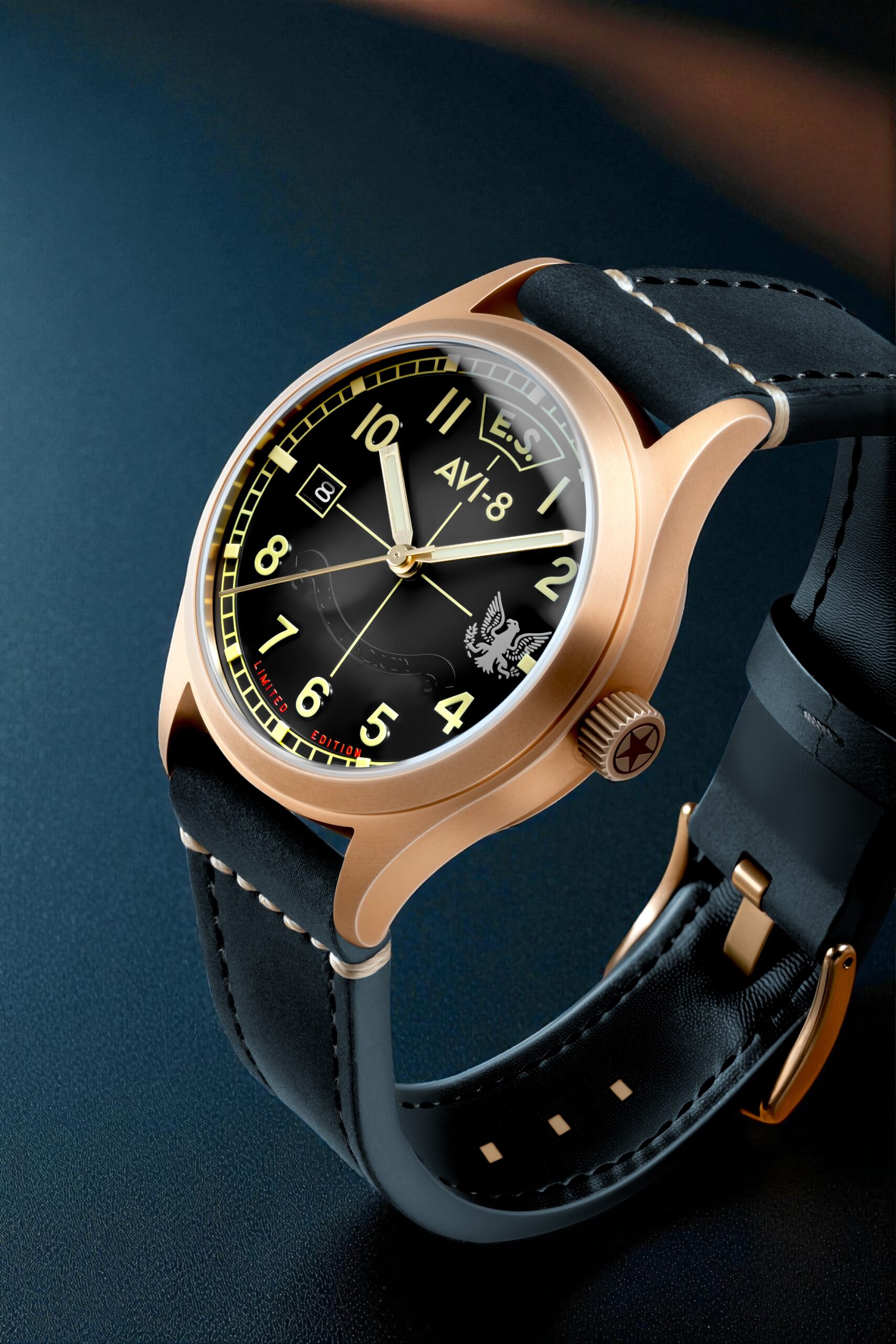 AVI-8 Introduces the Flyboy Eagle Squadron Automatic Bronze 85th Limited Edition