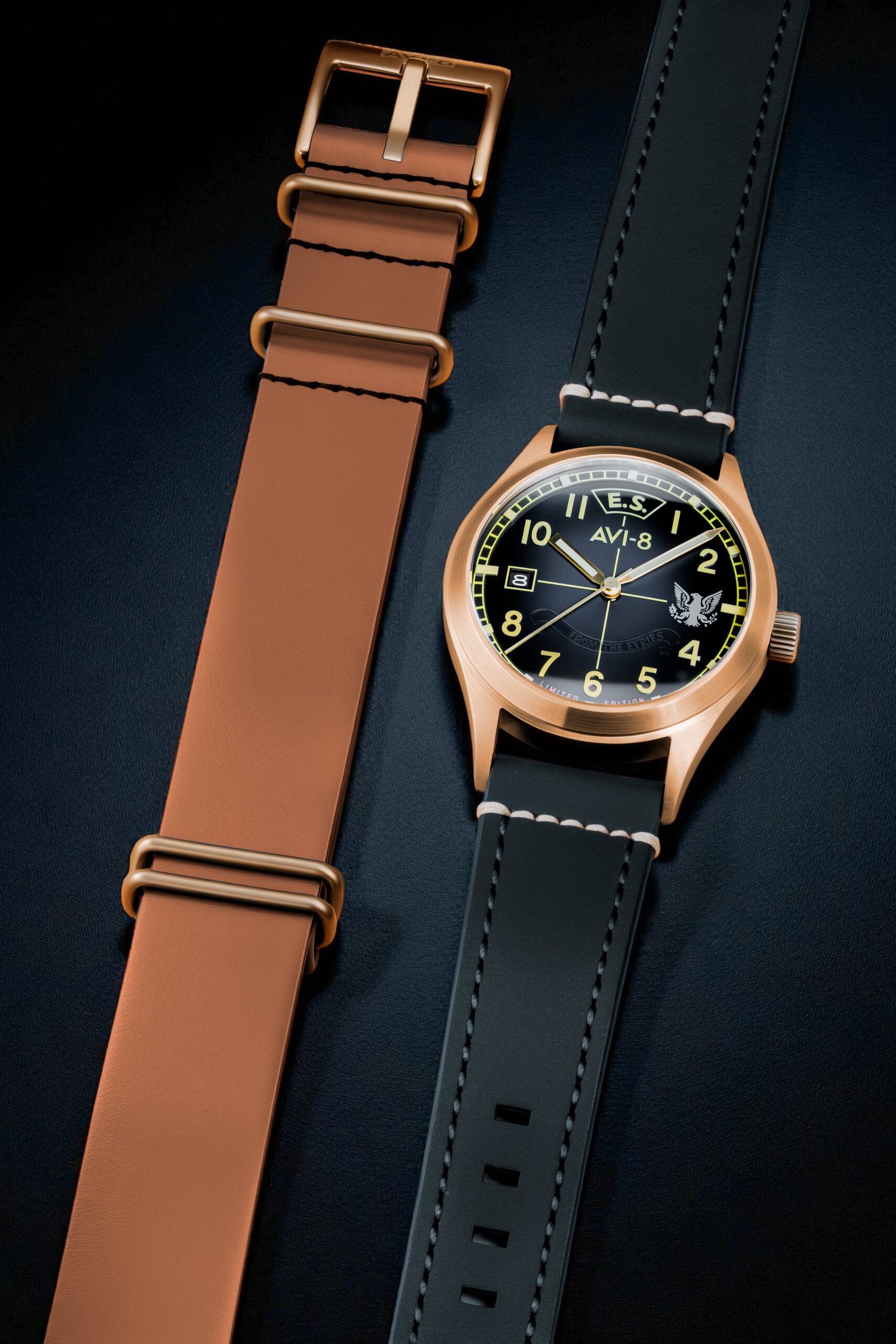 AVI-8 Introduces the Flyboy Eagle Squadron Automatic Bronze 85th Limited Edition