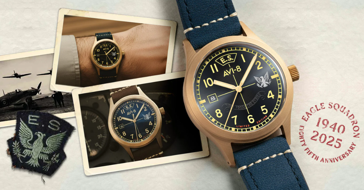 AVI-8 Introduces the Flyboy Eagle Squadron Automatic Bronze 85th Limited Edition